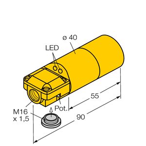Capteur inductif TURCK DBI15U-K40SR-AP4X2 - détecteur de proximité inductif