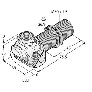 Capteur inductif TURCK BI10-EM30WDTC-Y1X - détecteur de proximité inductif