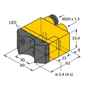 Capteur inductif TURCK NI4-DSU35TC-2Y1X2/S97 - détecteur de proximité inductif
