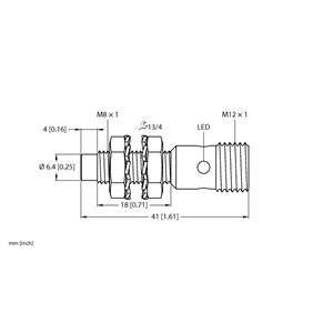 Capteur inductif TURCK NI3-EG08K-AN6X-H1341 - détecteur de proximité inductif