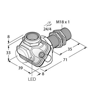 Capteur inductif TURCK BI5-EM18WDTC-Y1X - détecteur de proximité inductif